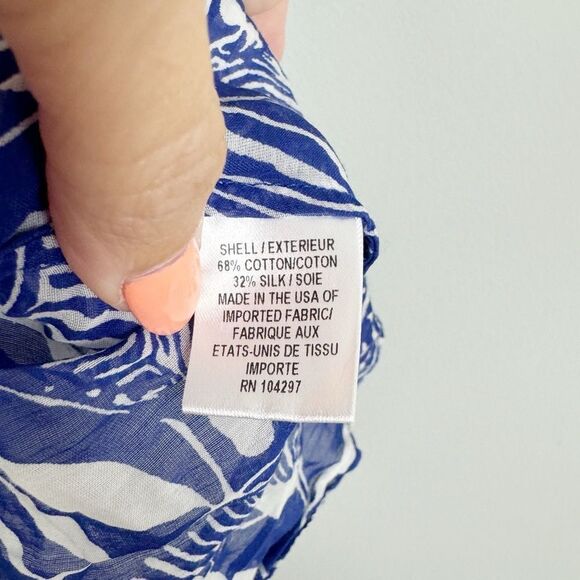 MILLY MINIS | Blue & White Animal Zebra Print Tunic Top Youth Girl’s Size 6/7 - Picture 8 of 8